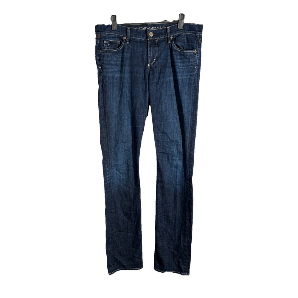 Citizens of Humanity Jeans Womens 29 (Measure 32") Dark Blue Ava Straight Leg